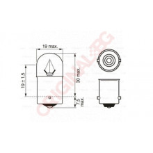 BOSCH R10W 24V 10W BA15s