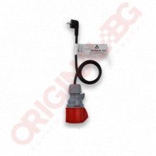 Преходник от евро контакт CEE5-32 към Шуко щепсел 13A 3kW 1м