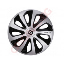 ТАСОВЕ SPARCO 16" СРЕБРИСТ/ЧЕРЕН 4 БРОЯ К-Т