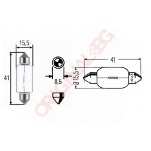 HELLA C10W 24V 10W SV 8,5