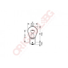 OSRAM P21W 24V 21W BA15s