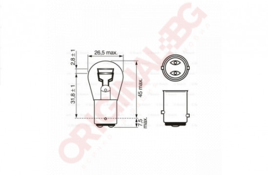 BOSCH P21/5W 24V 21/5W BAY15d