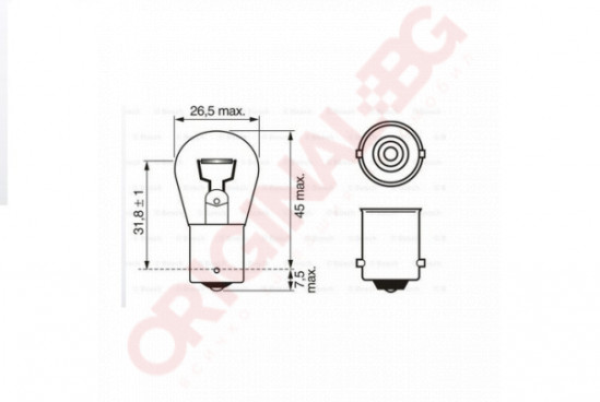 BOSCH P21W 24V 21W BA15s