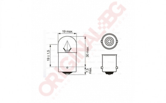 BOSCH R5W 24V 5W BA15s