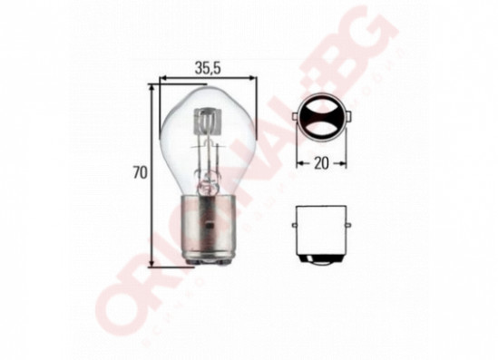 HELLA S2 12V 35/35W BA20d